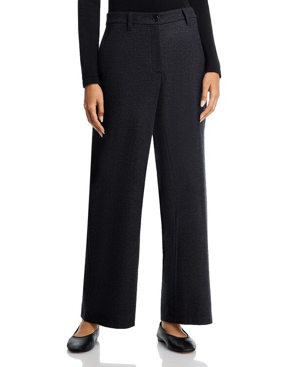 エイリーンフィッシャー レディース ボトムス カジュアルパンツ ワイドレッグ ウール Eileen Fisher Wool Wide Leg Pants Charcoal チャコール