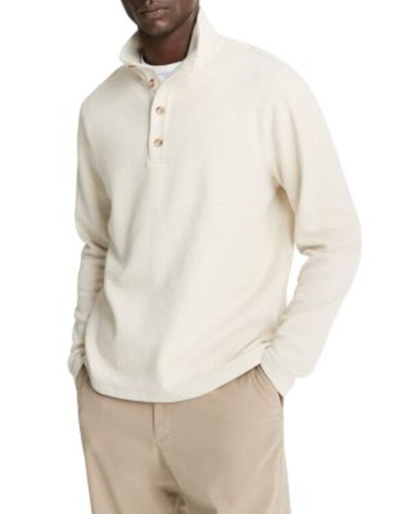ヴィンス メンズ アウター ニット・セーター モックネック コットン Vince Cotton Mock Neck Sweater H Bone