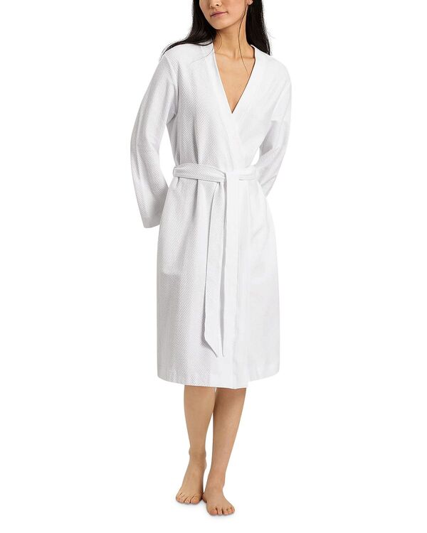 ハンロ レディース アンダー御召しもの ナイト爵御召しもの 綿織物 Hanro Cotton Piqu Robe White 白いこと