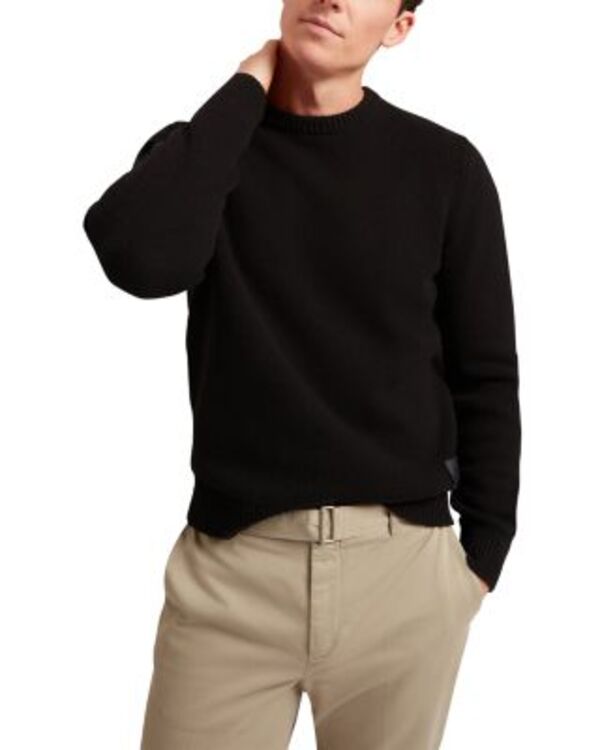 テッドベーカー メンズ アウター 編み物・プルオーバー 労働者の一団のど頚 Ted Bakerost Crewneck Sweater Black 黒いこと