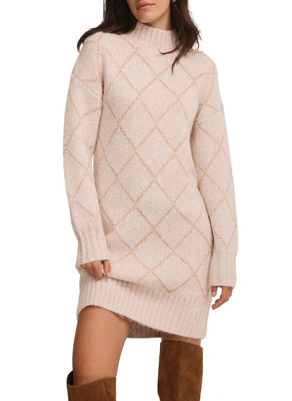 ミルトンベルベット レディース トップス ワンピース ミニ スパンコール ニット Mint Velvet Women'sequin Knit Mini Dress Neutral