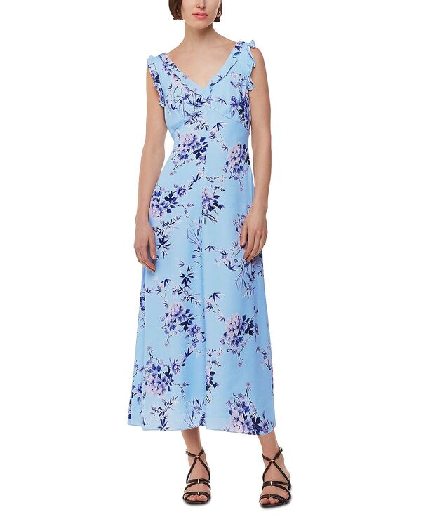 ホイッスルズ レディース トップス ワンピース フリル Whistles Bamboo Blossom Ruffle Dress Blue/Multi ブルー