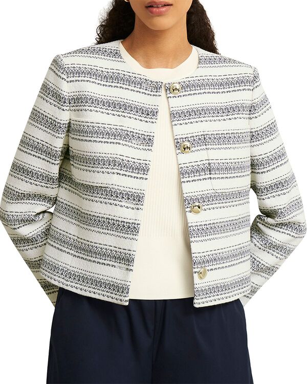 ホッブスロンドン レディース アウター ジャケット・ブルゾン HOBBS LONDON Longcross Jacket Ivory Navy アイボリー