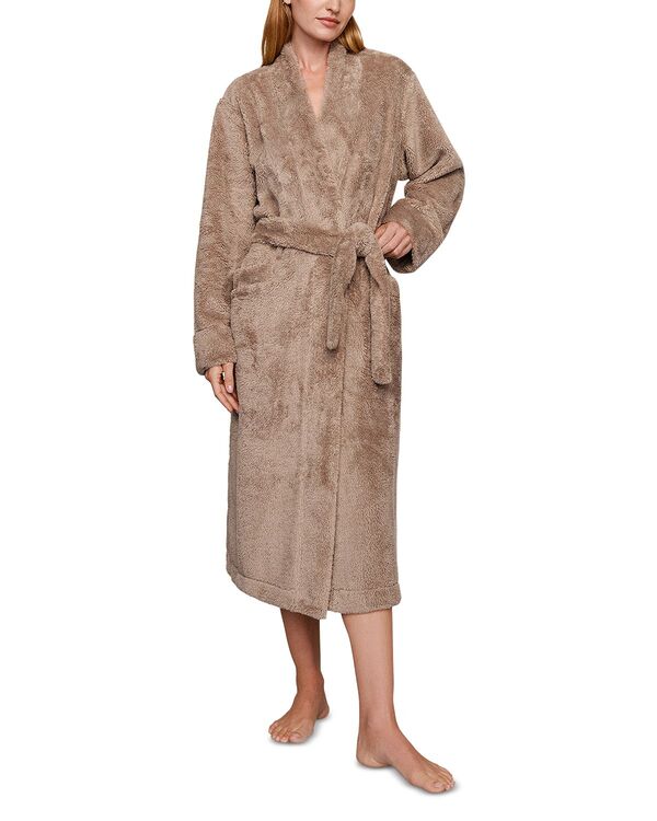 エバージェイ レディース アンダー御召しもの ナイト爵御召しもの 足し加える大いさ Eberjey Renew Plush Long Sleep Robe Toffee
