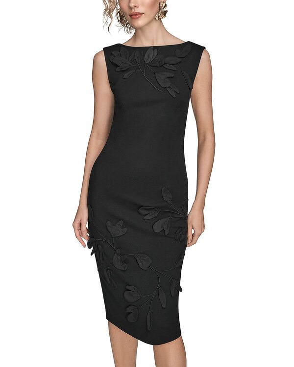 ダナキャラン レディース トップス ワンピース クレープ スキューバ Donna Karan Scuba Crepe Twill Dress Black/ Black ブラック