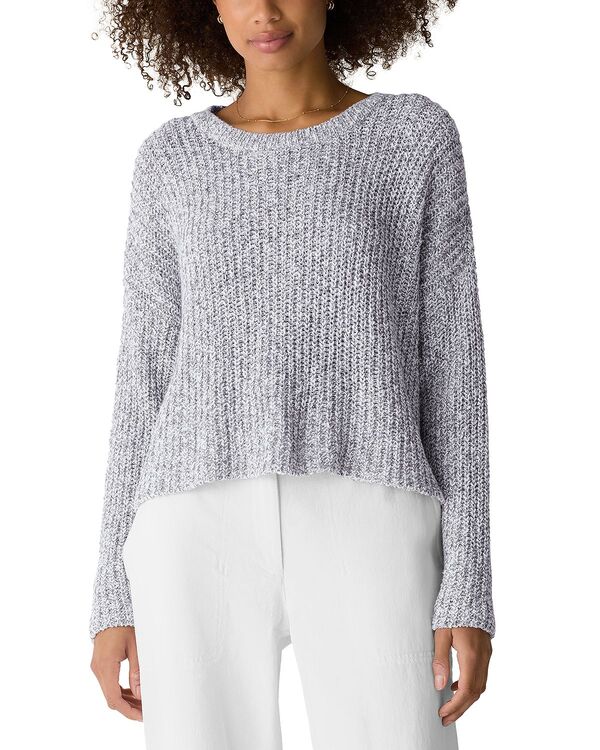 エイリーンフィッシャー レディース アウター ニット・セーター クルーネック Eileen Fisher Boxy Crewneck Sweater Dark Pearl パール