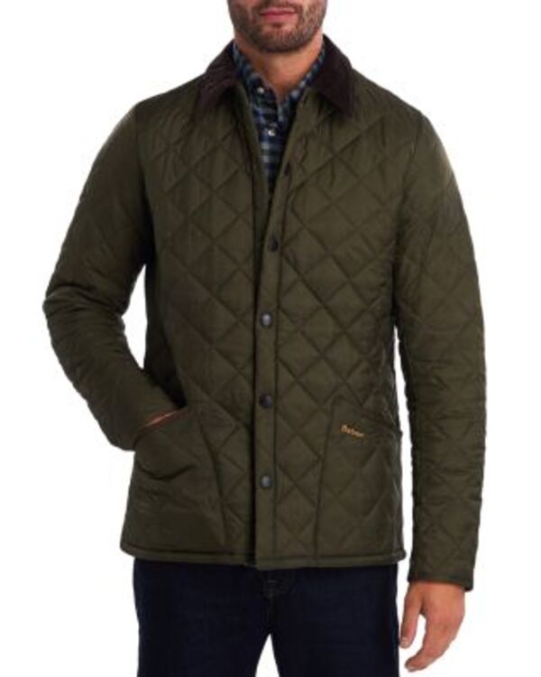 バブアー メンズ アウター ジャケット・ブルゾン キルティング Barbour Heritage Liddesdale Diamond Quilted Jacket Olive オリーブ｜ReVida 店