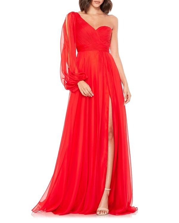 マックダガル レディース アンダー御召しもの ナイト爵御召しもの Mac Duggal One Shoulder Gown Red 赤いこと