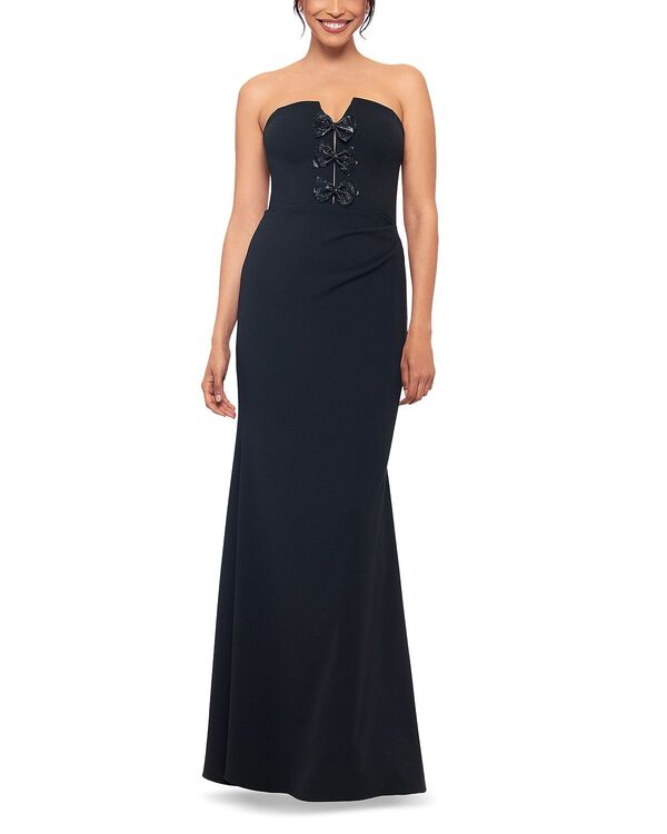 アクア レディース トップス 衣装 AQUA Crystal Bow Gown - Exclusive Black 黒いこと