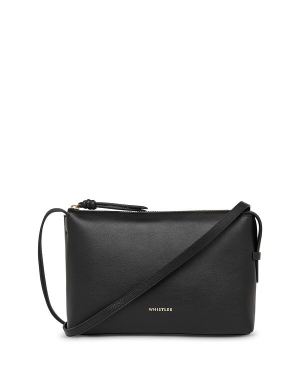 ホイッスルズ レディース バッグ Whistles Kaia Zip Top Crossbody Black ブラック