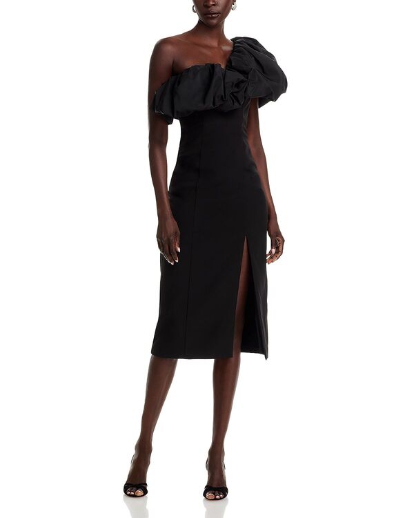 ビーシービージーマックスアズリア レディース トップス ワンピース BCBGMAXAZRIA Puff Shoulder Solidress Black ブラック