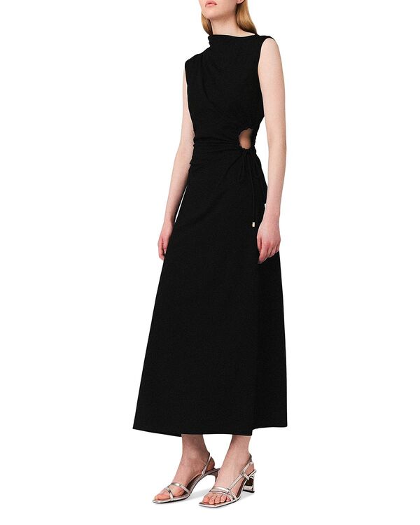 マージュ レディース トップス ワンピース カットアウト マキシ Maje Cutout Waist Maxi Dress Black ブラック