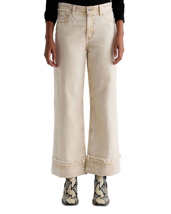 エージー レディース ボトムス デニムパンツ ワイドレッグ ジーンズ AG Saige Mid Rise Wide Leg Crop Jeans in Sulfur Melange Camel Sulfur Melange Camel キャメル 45,370円