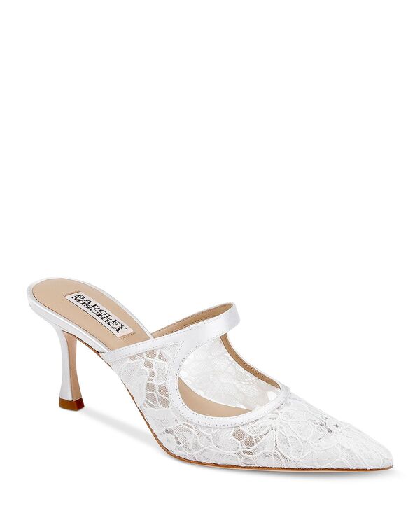 バッジェリーミシュカ レディース シューズ パンプス Badgley Mischka Women's Oaklyn Pumps White Satin ホワイト 46,080円