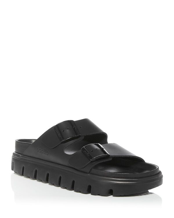ビルケンシュトック レディース シューズ スリッポン・ローファー サンダル Birkenstock Women's Arizona Chunky Slip On Buckled Footbed Sandals Black ブラック｜ReVida 店