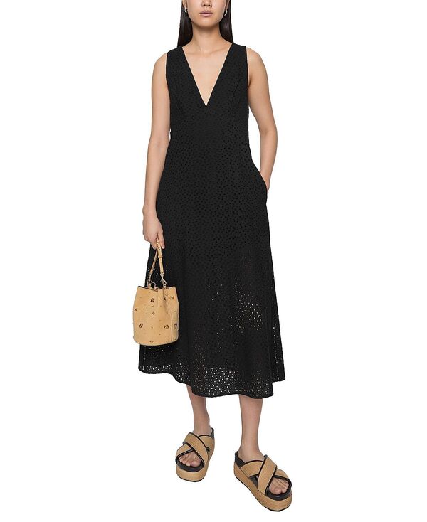 レベッカミンコフ レディース トップス ワンピース Rebecca Minkoff Naya Eyelet Dress Black ブラック