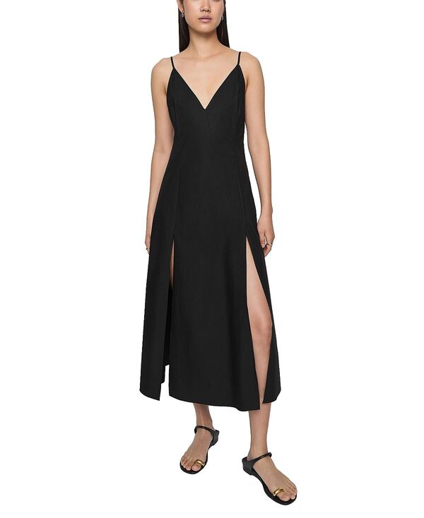 レベッカミンコフ レディース トップス ワンピース Rebecca Minkoff Amber Slit Dress Black ブラック