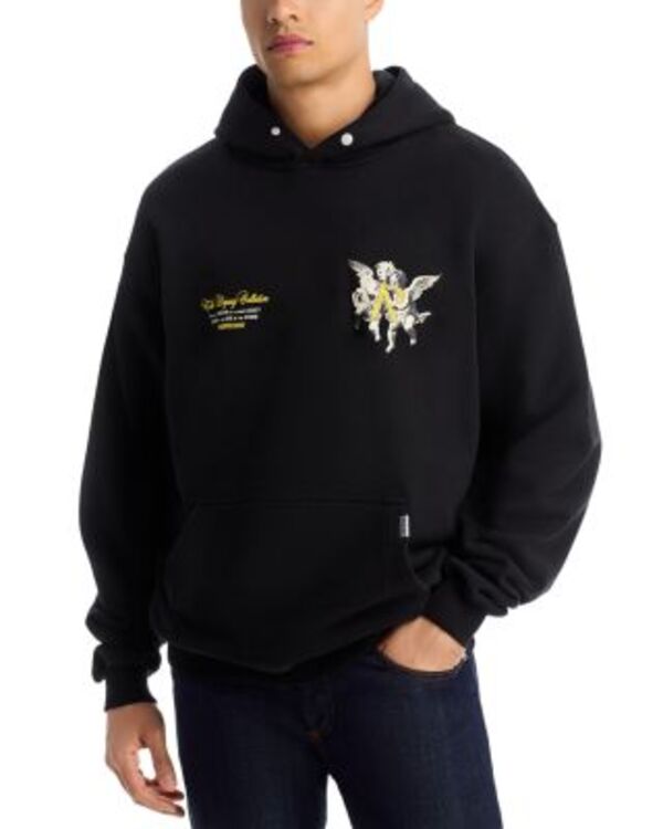 リプレゼント メンズ アウター パーカー・スウェット Represent Oversized Legacy Cherubs Hoodie Jet Black ブラック