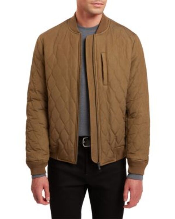 テッドベーカー メンズ アウター ジャケット・ブルゾン キルティング Ted Baker Mailins Quilted Bomber Jacket Olive オリーブ