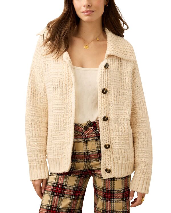 ファレティ レディース アウター ジレー スウェーター Faherty Heriloom Outback Cardigan Sweater Cream 皮膚軟化剤