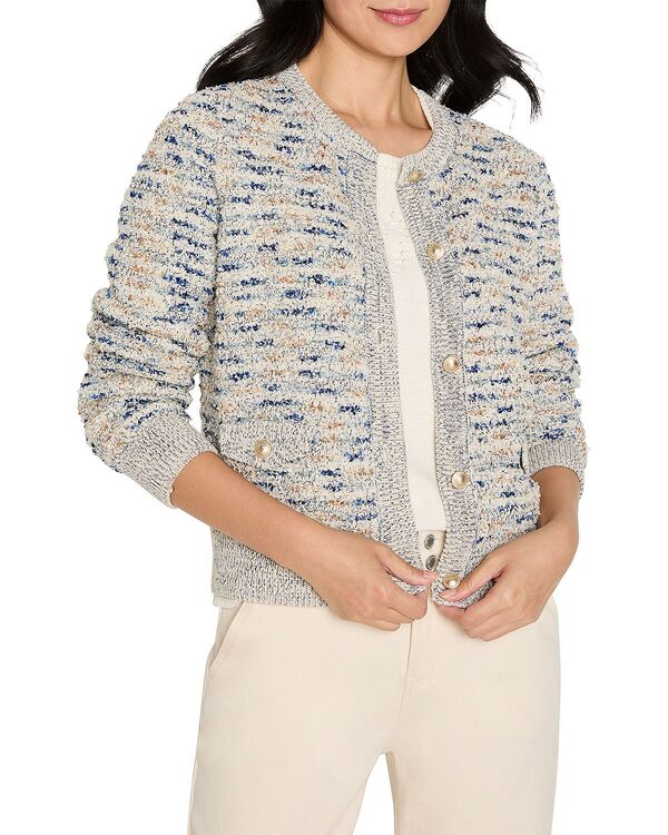 ニックプラスゾーイ レディース アウター ジャケット・ブルゾン ニット NIC+ZOE Alwayshining Knit Jacket Blue Mix ブルー|ReVida 店