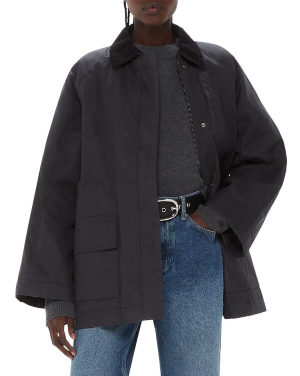ホイッスルズ レディース アウター ジャケット・ブルゾン Whistles Fern Waxed Jacket Black ブラック｜ReVida 店 31,070円