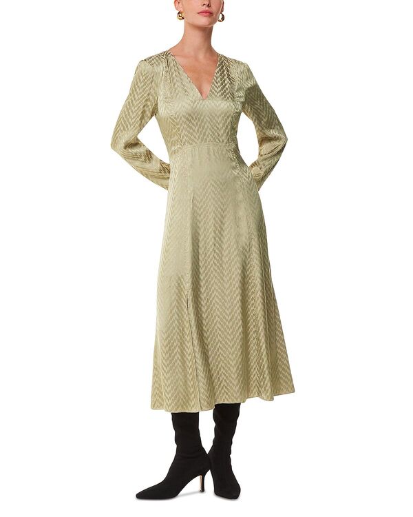 ホイッスルズ レディース トップス ワンピース ミディ Whistles Jacquard Midi Dress Khaki カーキ 41,470円