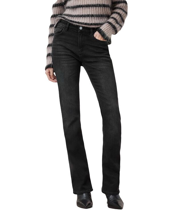 オールセインツ レディース ボトムス デニムパンツ ブーツカット ブーツ ジーンズ ALLSAINTS Haldan Mid Rise Slim Bootcut Jeans in Washed Black ブラック|ReVida 店