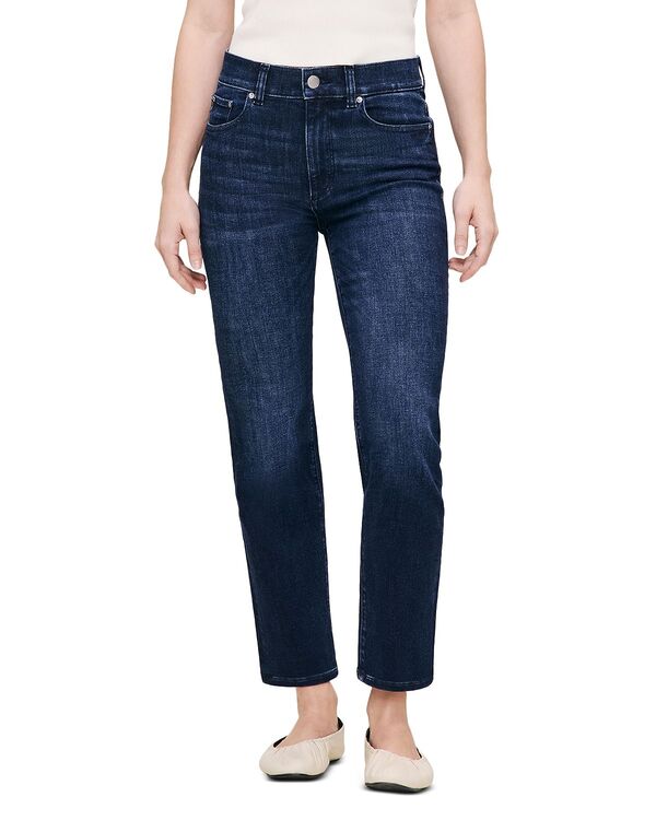 ディーエル 1961 レディース ボトムス デニムパンツ ストレート プチ ジーンズ DL1961 Petite Halle Instasculpt Straight Leg High Rise Jeans Mediterranean｜ReVida 店