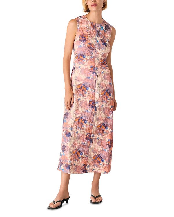 ホイッスルズ レディース トップス ワンピース フラワー柄 ミディ フラワー Whistles Floral Textured Midi Dress Pink/Multi ピンク