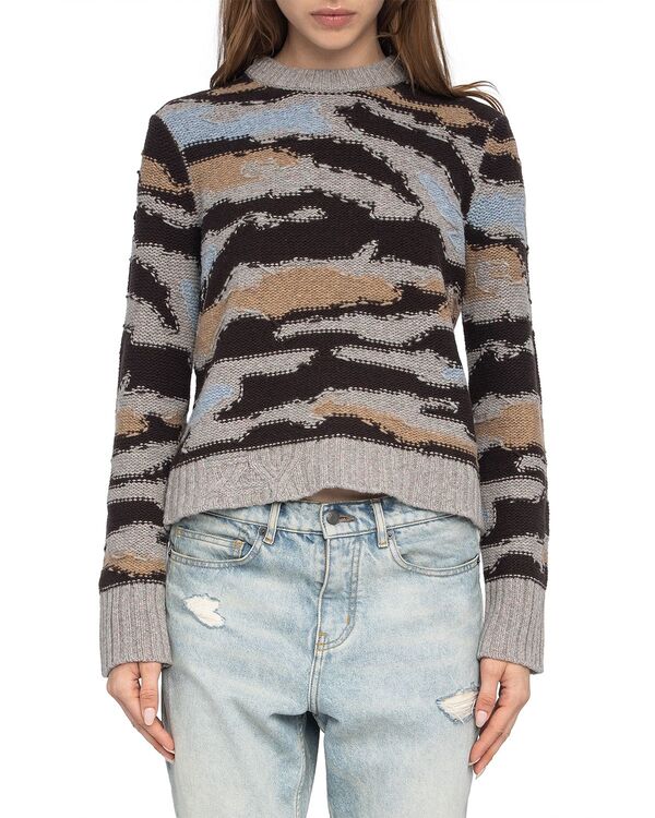 ザディグ エ ヴォルテール レディース アウター ニット・セーター クルーネック ウール Zadig & Voltaire Malty Merino Wool Crewneck Sweater Dark Chocolate チョコレート