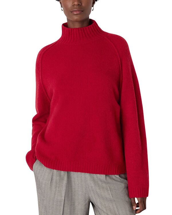 ホイッスルズ レディース アウター ニット・セーター Whistlesplit Funnel Knit Sweatered レッド|ReVida 店