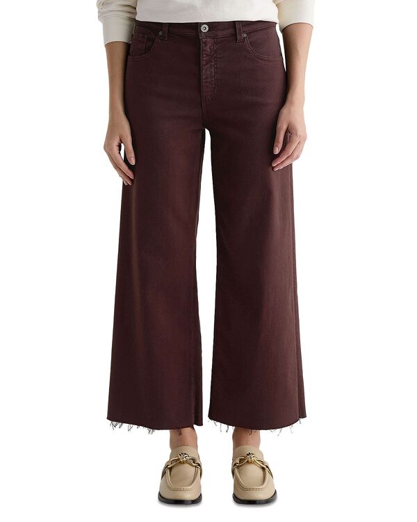 エージー レディース ボトムス デニムパンツ ワイドレッグ ジーンズ AG Saige High Rise Wide Leg Crop Jeans in Coffee Bean Coffee Bean コーヒー｜ReVida 店