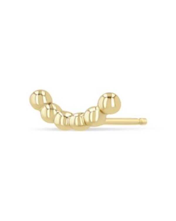 ゾイチッコ レディース アクセサリー リング Zo Chicco 14K Yellow Gold Beads Curved Stud Earringold ゴールド｜ReVida 店