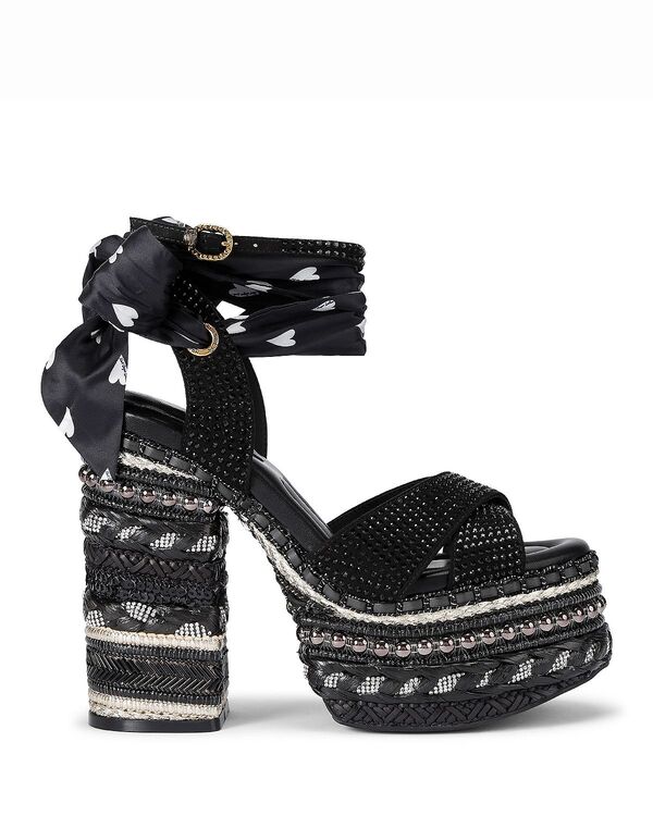 カートジェイガーロンドン レディース シューズ サンダル プラットフォーム チェルシー KURT GEIGER LONDON Women's Chelsea Scarf Platform Sandals Charcoal チャコール