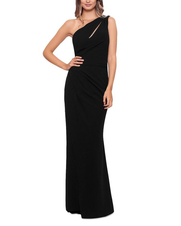 アクア レディース トップス ワンピース カットアウト AQUA Cutout One Shoulder Gown - Exclusive Black ブラック