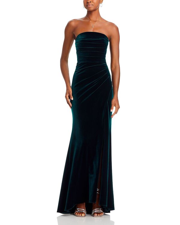 アクア レディース トップス ワンピース ベルベット ストラップレス AQUA Velvet Strapless Gown - Exclusive Hunter