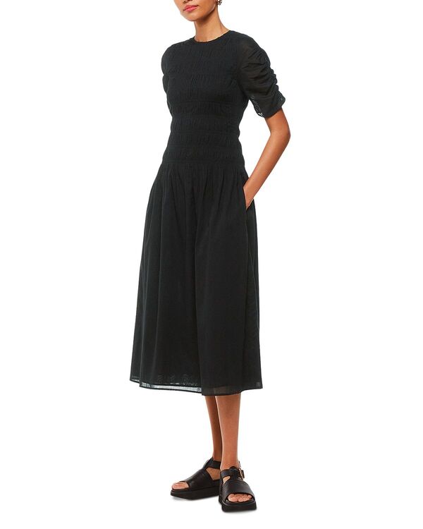 ホイッスルズ レディース トップス ワンピース シャーリング Whistles Avery Smockedress Black ブラック