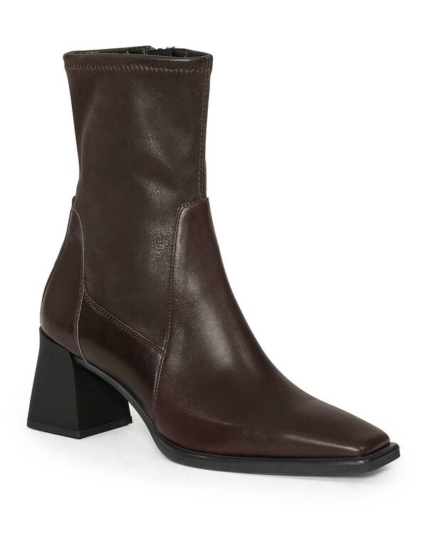 ヴァガボンド レディース シューズ ブーツ・レインブーツ アンクル ヒール Vagabond Shoemakers Women's Hedda Square Toe Block Heel Ankle Boots Chocolate チョコレート