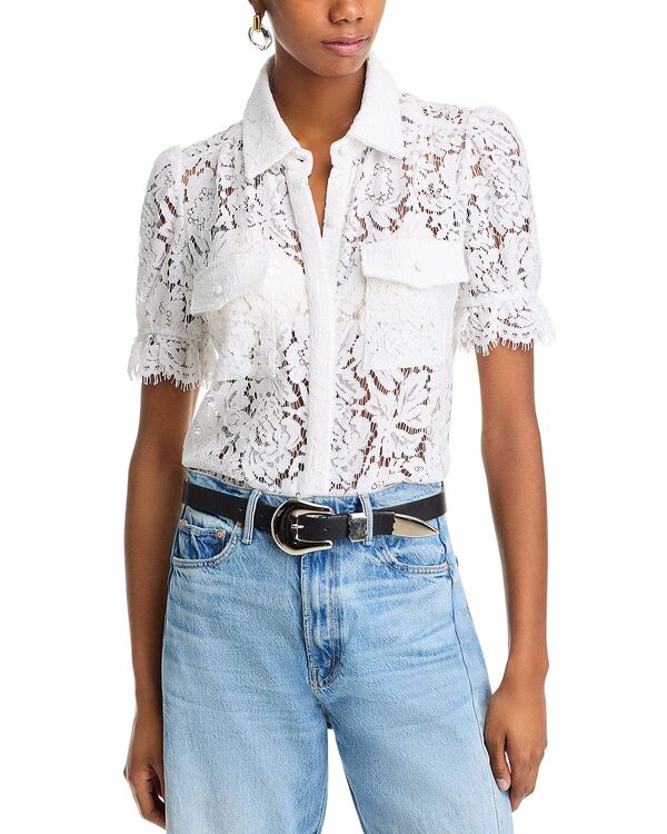 ジェネレーションラブ レディース トップス シャツ レース Generation Love Mina Lace Shirt White ホワイト|ReVida 店