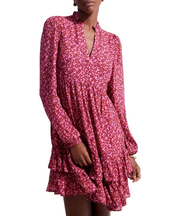 ミルトンベルベット レディース トップス ワンピース フラワー柄 プリント ミニ フラワー Mint Velvet Women's Floral Print Mini Dress Pink ピンク