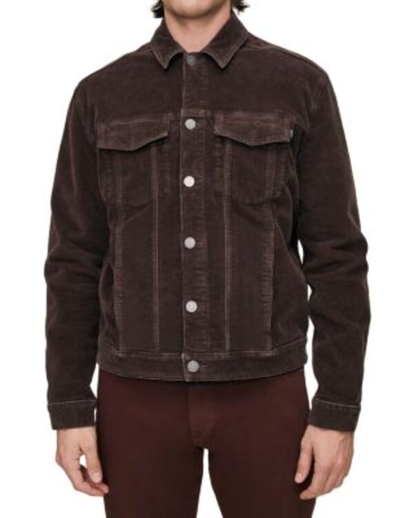 ディーエル 1961 メンズ アウター ジャケット・ブルゾン コーデュロイ DL1961 Vaughn Corduroy Trucker Jacket in Meteorite