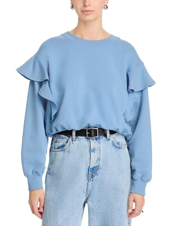 ジェネレーションラブ レディース アウター パーカー・スウェット シャツ Generation Love Devona Sweatshirt Denim Blue/Silver デニム|ReVida 店