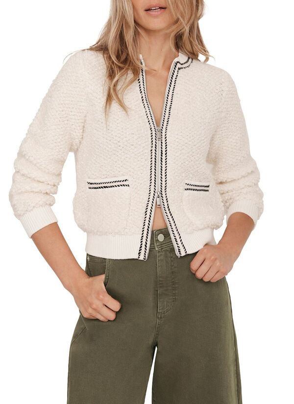 ミルトンベルベット レディース アウター ジャケット・ブルゾン Mint Velvet Women's Boucle Bomber Jacket Cream クリーム