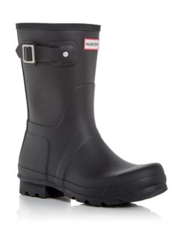 山立ち メンズ シューズ ブーツ・レインブーツ Hunter Men\u0027s Original Short Rain Boots Black 黒いこと