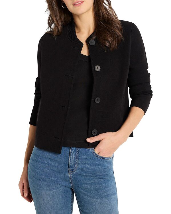 ニックプラスゾーイ レディース アウター ジャケット・ブルゾン ニット NIC+ZOE Knit Bomber Jacket Black Onyx ブラック 36,920円