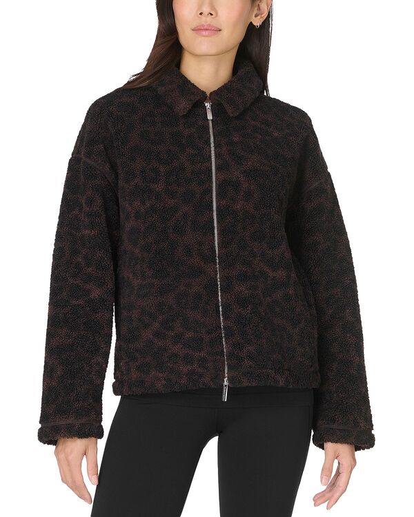 スウェッティベティ レディース アウター ジャケット・ブルゾン プラスサイズ フリース Sweaty Betty Plush Fleece Zip Jacket Large Brown Leopard Print ブラウン|ReVida 店
