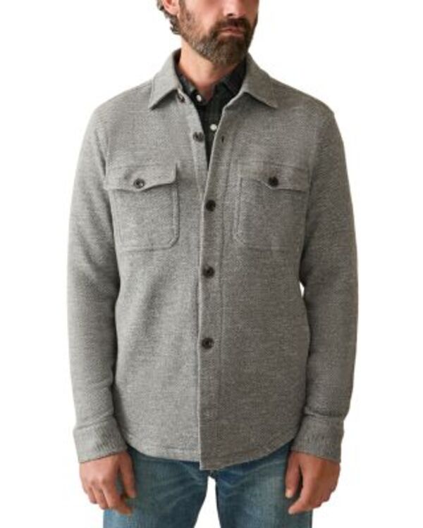 ファレティ メンズ アウター ジャケット・ブルゾン シャツ Faherty Inlet Shirt Jacket Medium Grey M?lange グレー