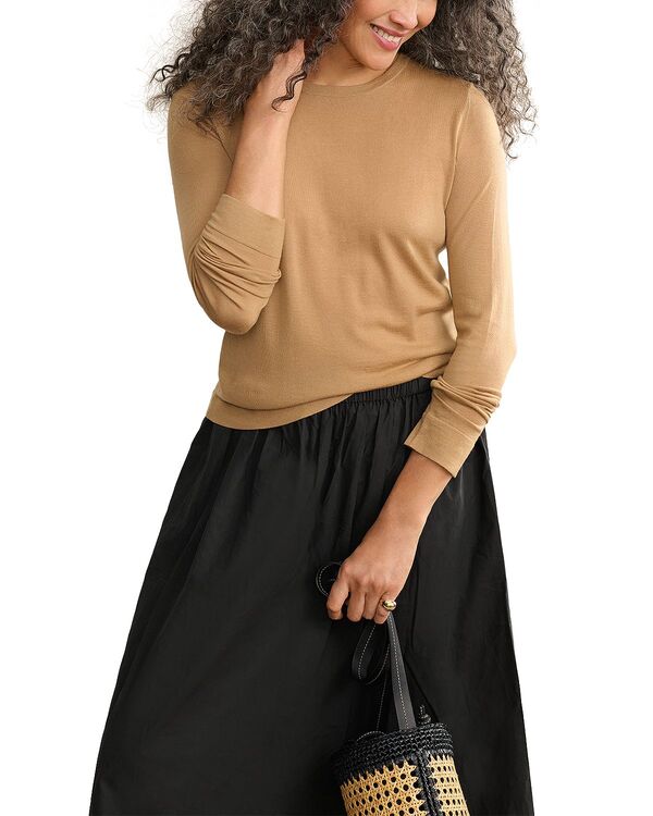ジェニーケイン レディース アウター ニット・セーター クルーネック Jenni Kayne Mercer Crewneck Sweater Camel キャメル