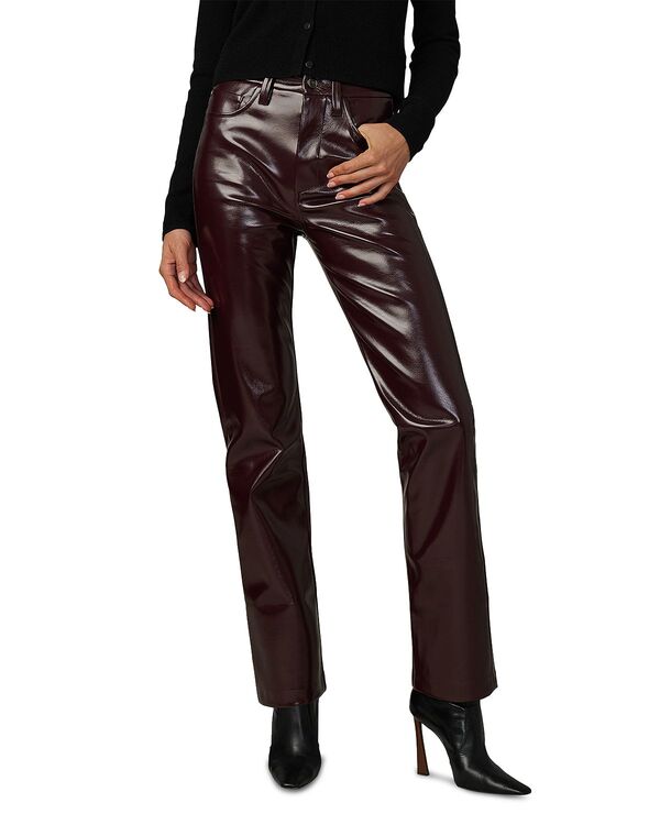 ジョーズジーンズ レディース ボトムス デニムパンツ レザー フェイクレザー Joe's Jeans The Patent High Rise Faux Leather Jeans in Bordeaux